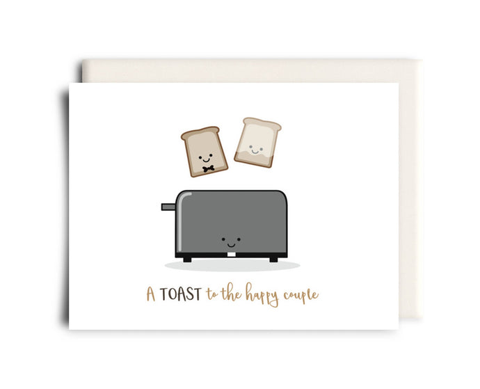 A Toast to the Happy Couple | Wedding Greeting Card