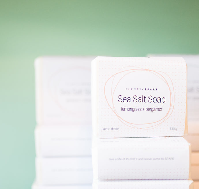 Lemongrass + Bergamot Sea Salt Soap
