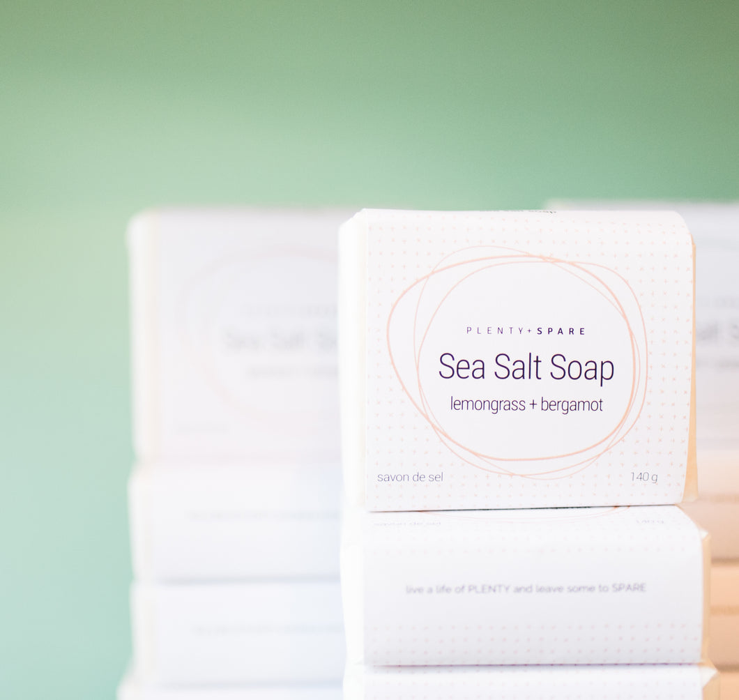 Lemongrass + Bergamot Sea Salt Soap