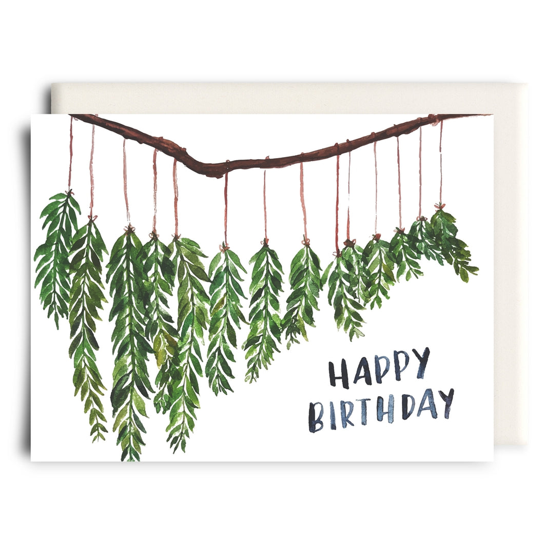 Pine Garland | Birthday Greeting Card