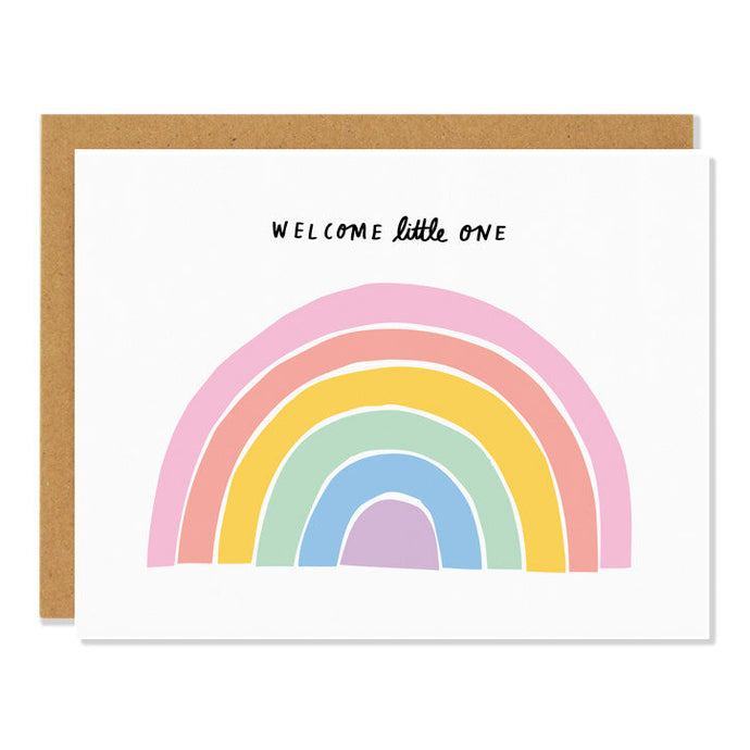 Welcome Little Rainbow | Baby Shower Greeting Card