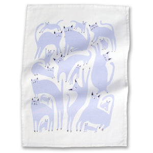 Lavender Cats Tea Towel